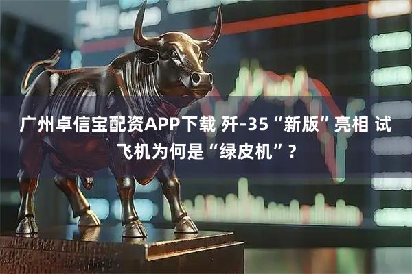 广州卓信宝配资APP下载 歼-35“新版”亮相 试飞机为何是“绿皮机”？