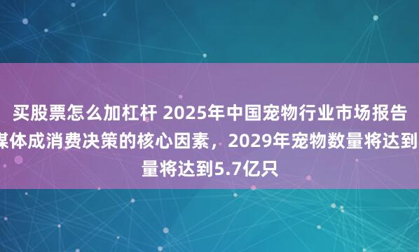 买股票怎么加杠杆 2025年中国宠物行业市场报告：社交媒体成消费决策的核心因素，2029年宠物数量将达到5.7亿只