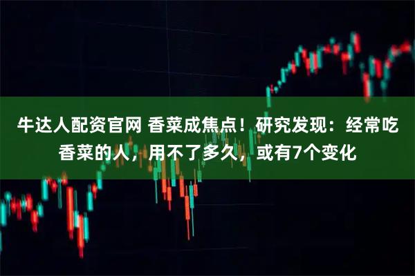 牛达人配资官网 香菜成焦点！研究发现：经常吃香菜的人，用不了多久，或有7个变化